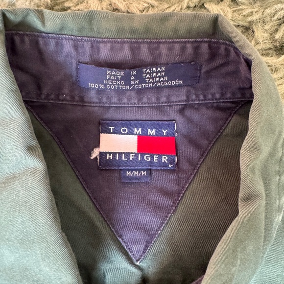 Vintage Tommy Hilfiger Button Down Sz M - Picture 2 of 2